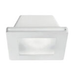 Faretto in gesso Quadrato con diffusore in vetro satinato