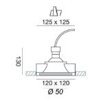 Faretto in gesso Tondo svasato